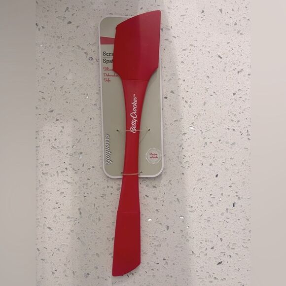 Betty Crocker Red Silicone Scraper Spreader Baking Kitchen Utensil - Picture 3 of 8